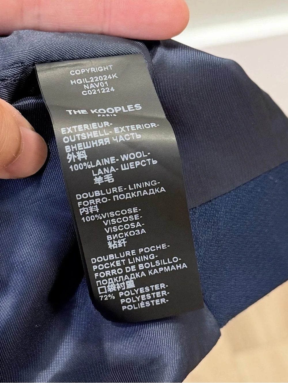 NWT The Kooples Men’s Wool Blue Petrol Suit Vest
